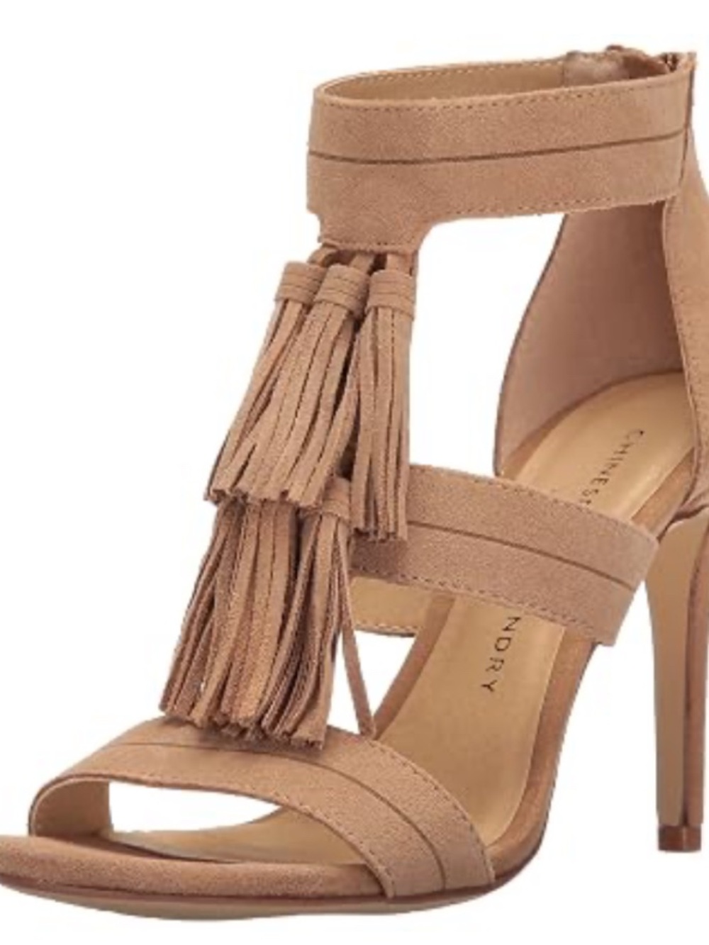 Chinese Laundry Speak Easy Open Toe Tassel Dress Sandal Size 6.5
